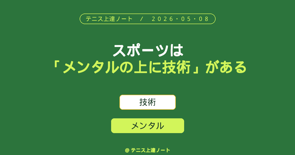 スポーツはメンタルの上に技術がある